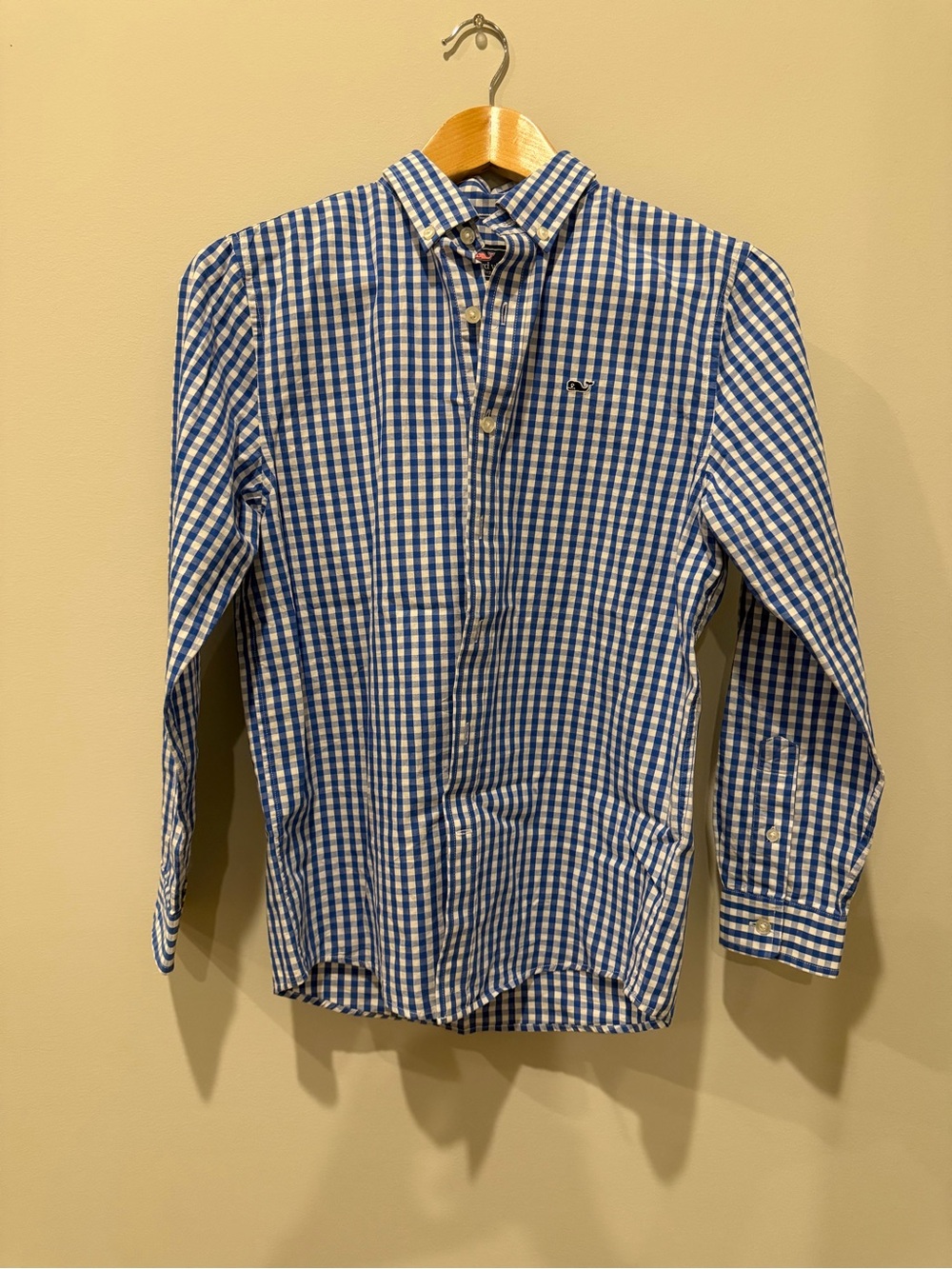 Vineyard Vines Blue and White Gingham Button-Down Shirt